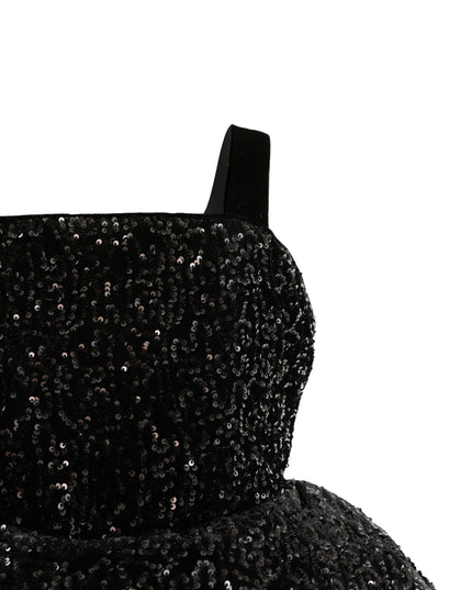 kids atelier tulleen Black Glitter & Tulle Celebration Dress