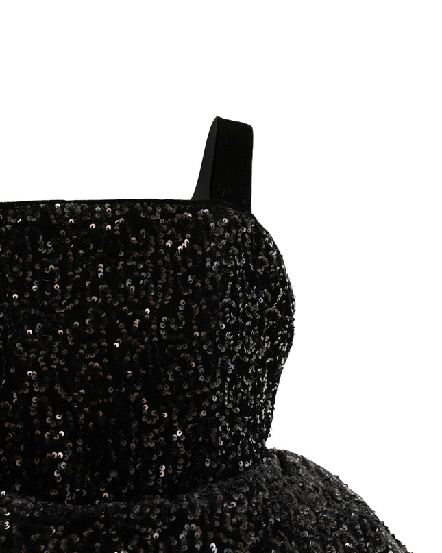 kids atelier tulleen Black Glitter & Tulle Celebration Dress