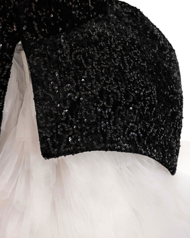 kids atelier tulleen Black Glitter & Tulle Celebration Dress