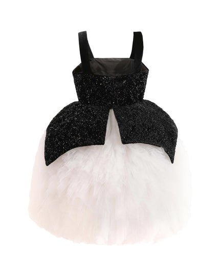 kids atelier tulleen Black Glitter & Tulle Celebration Dress