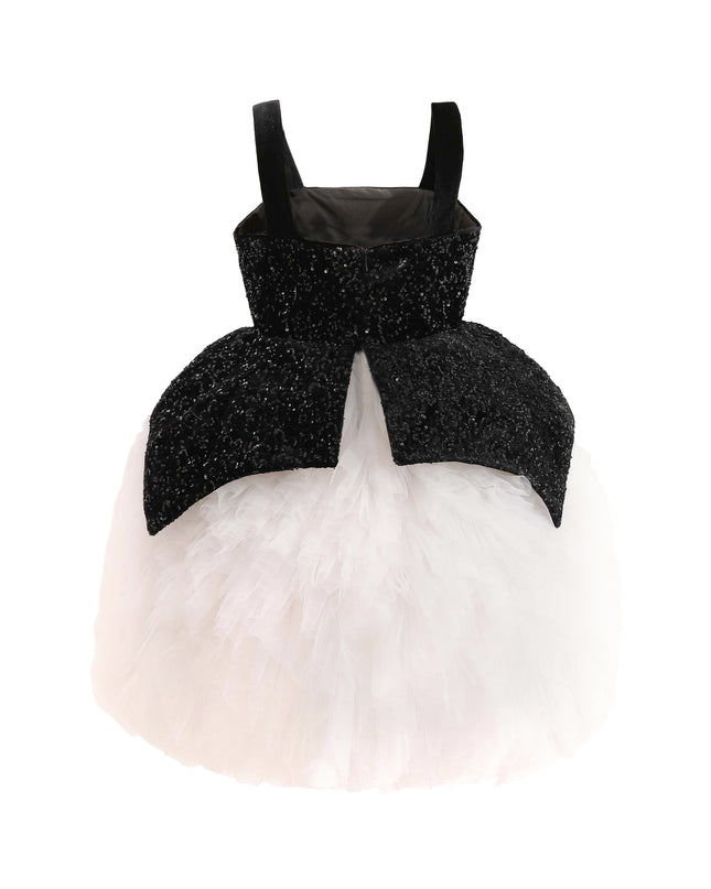 kids atelier tulleen Black Glitter & Tulle Celebration Dress