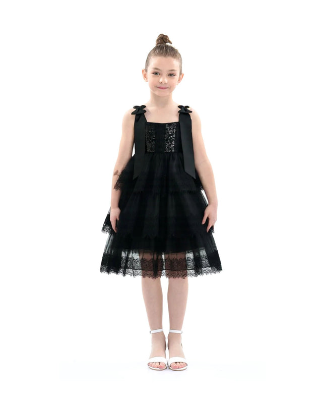 kidsatelier-tulleen-black-ruffle-sleeveless-bow-dress