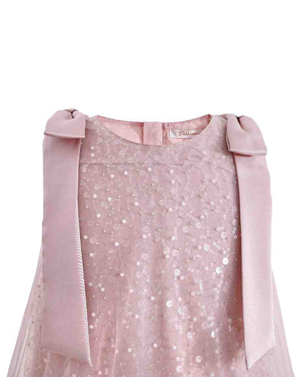 kids atelier tulleen Pink Sequin Feather Dress
