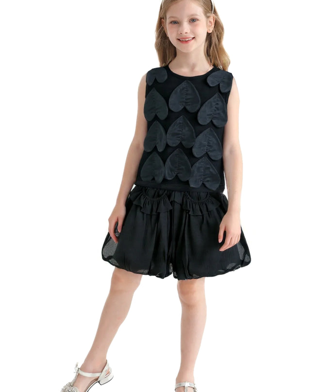 kidsatelier-tulleen-black-hearts-sleeveless-shorts-set