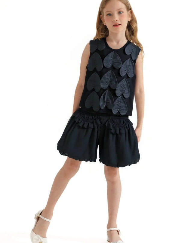 kidsatelier-tulleen-black-hearts-sleeveless-shorts-set