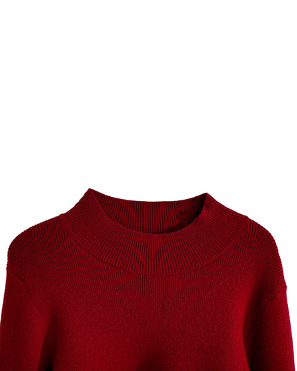 kids atelier tulleen Ruby Red Ruffle-Knit Sweater