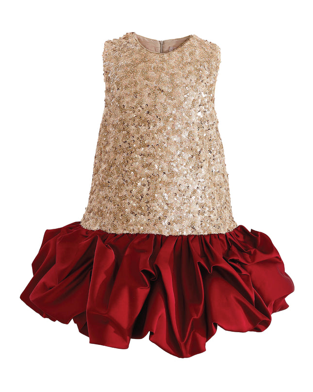 kids atelier tulleen Crimson Ruffles & Golden Gleam