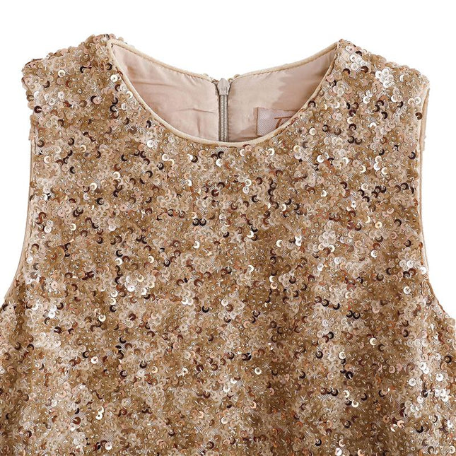 kids atelier tulleen Crimson Ruffles & Golden Gleam