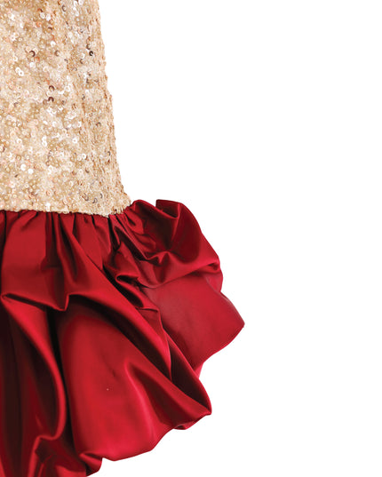 kids atelier tulleen Crimson Ruffles & Golden Gleam