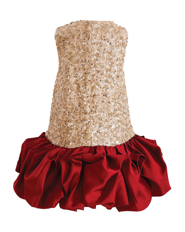 kids atelier tulleen Crimson Ruffles & Golden Gleam
