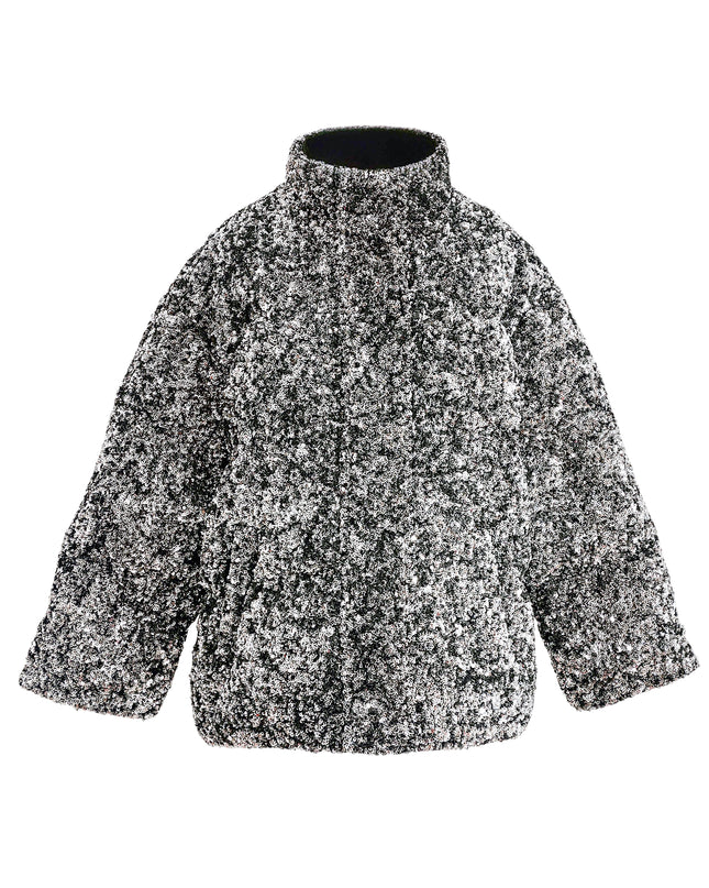 kids atelier tulleen Black Glitter Puffer Jacket