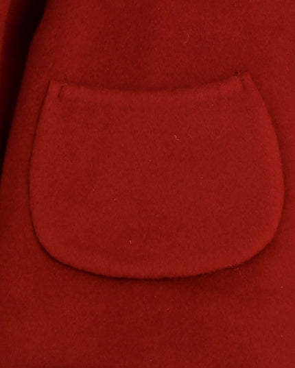 kids atelier tulleen Red Button Wool Jacket