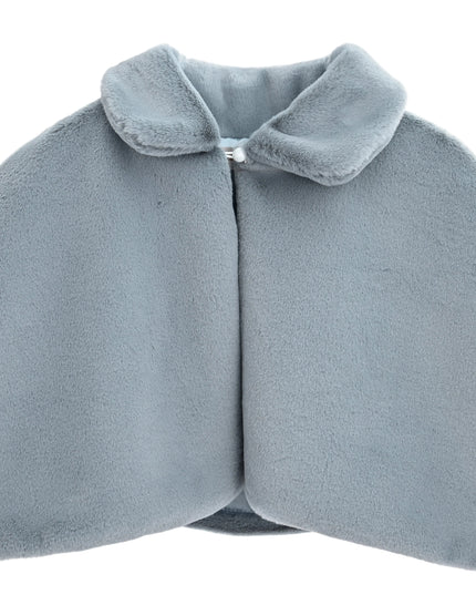 kids atelier tulleen  blue Faux Fur Cape
