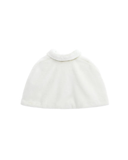 kids atelier tulleen ivory  Faux Fur Cape