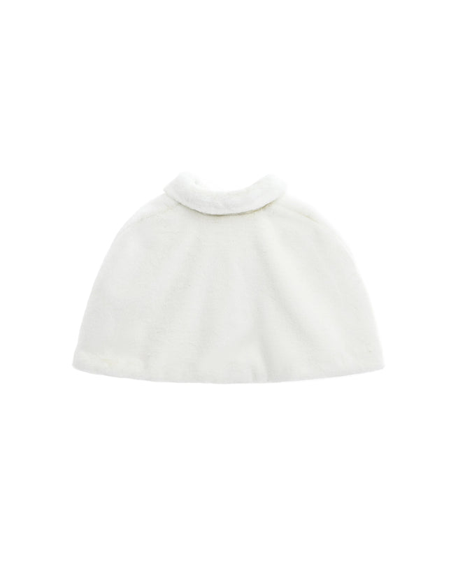 kids atelier tulleen ivory  Faux Fur Cape