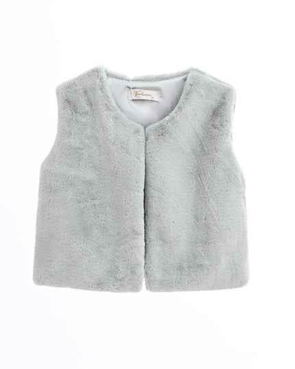 Kids atelier tulleen gray Plush Fur Vest