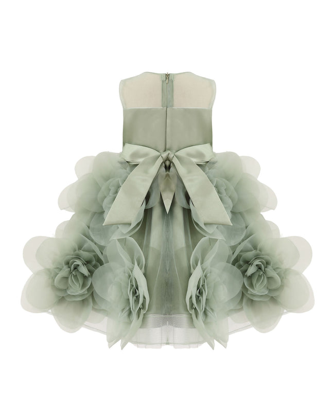 Kids atelier tulleen Green Briellea Embellished Sleeveless Dress