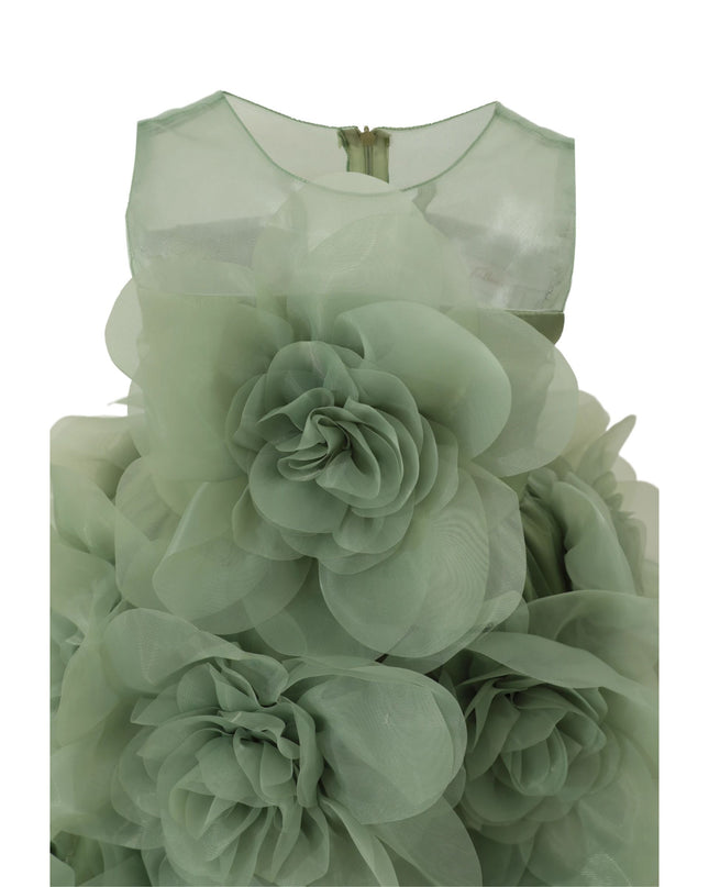 Kids atelier tulleen Green Briellea Embellished Sleeveless Dress