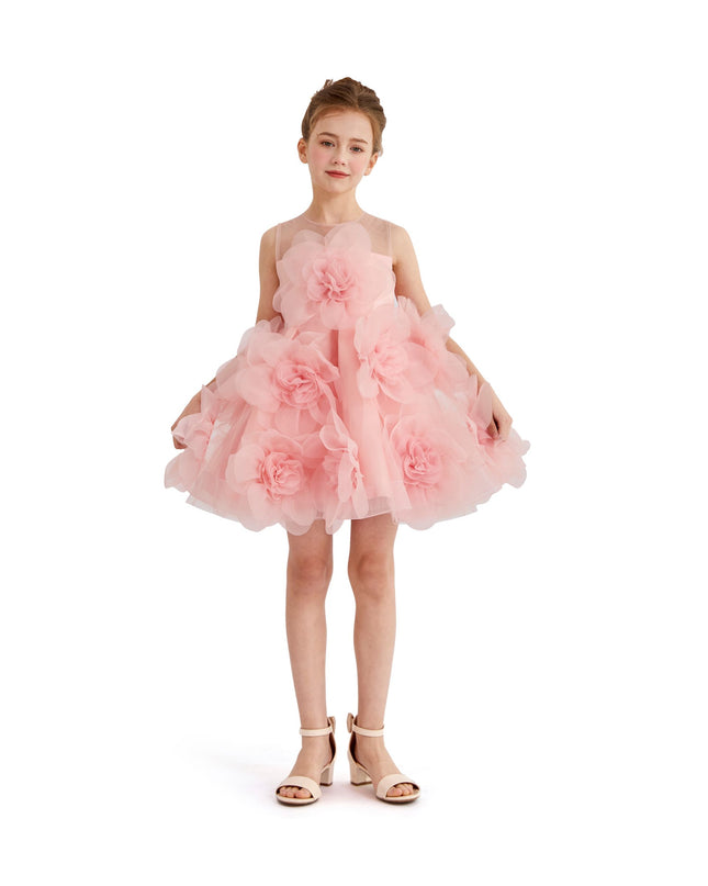 kids atelier tulleen Rose Briellea Embellished Sleeveless Dress