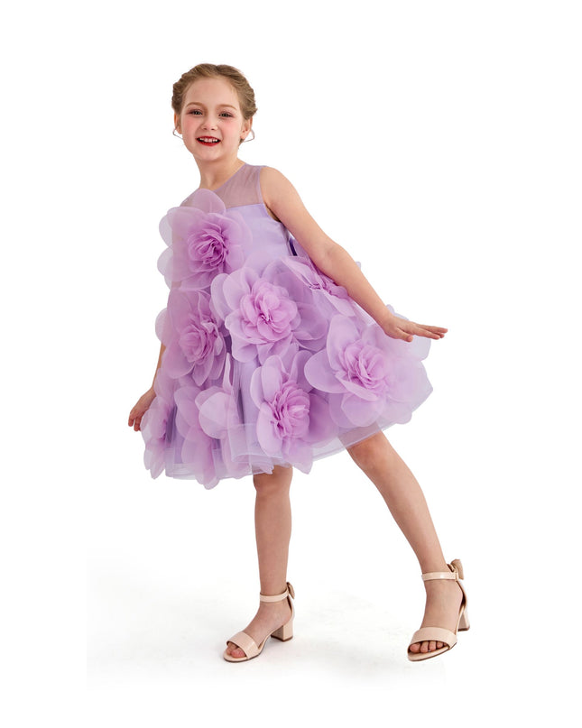kids atelier tulleen Purple Briellea Embellished Sleeveless Dress