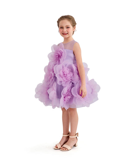 kids atelier tulleen Purple Briellea Embellished Sleeveless Dress