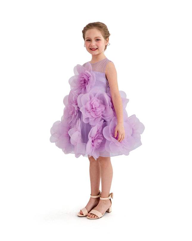 kids atelier tulleen Purple Briellea Embellished Sleeveless Dress