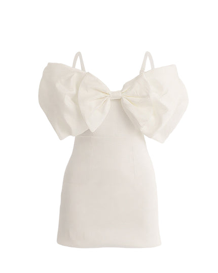 kids atelier tulleen White Bow Mini Dress
