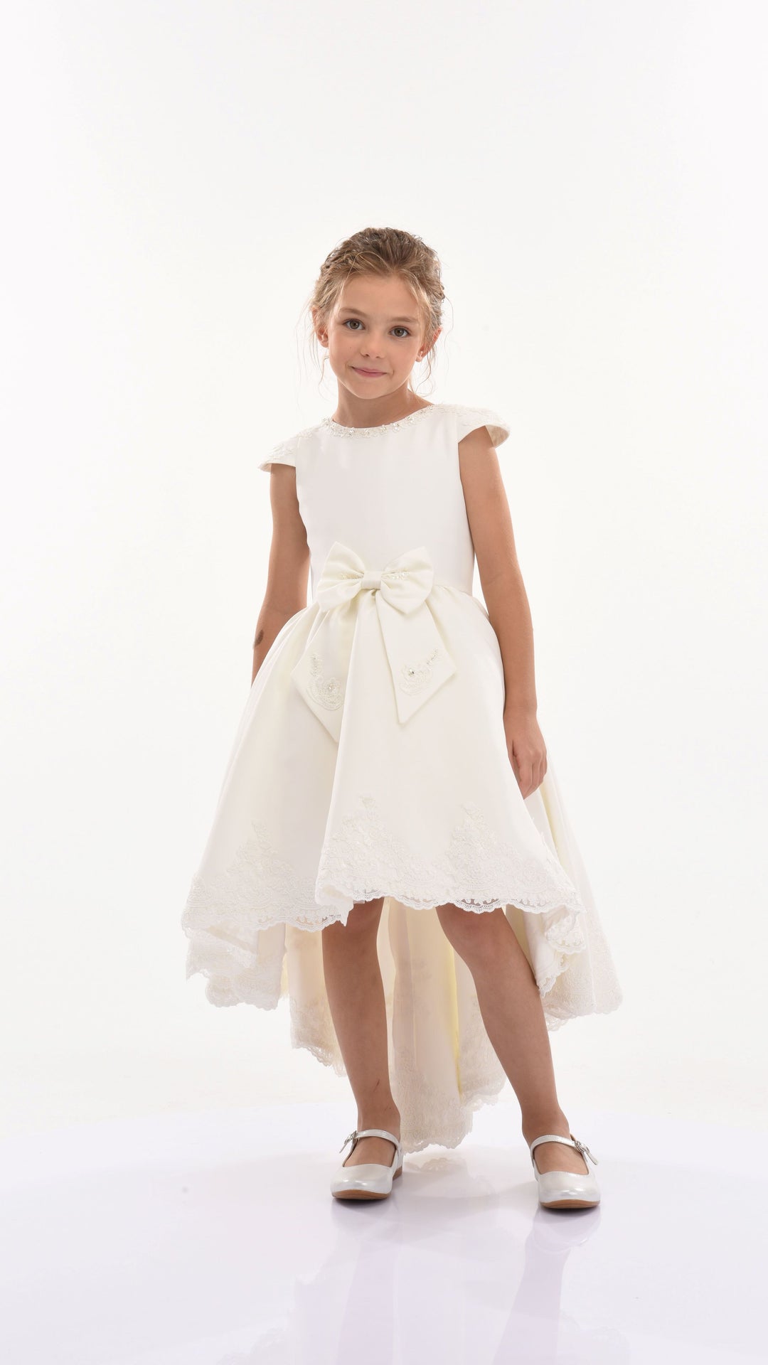 White Cresci Hilo Bow Dress