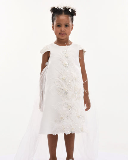 White Solana Floral Overlay Dress