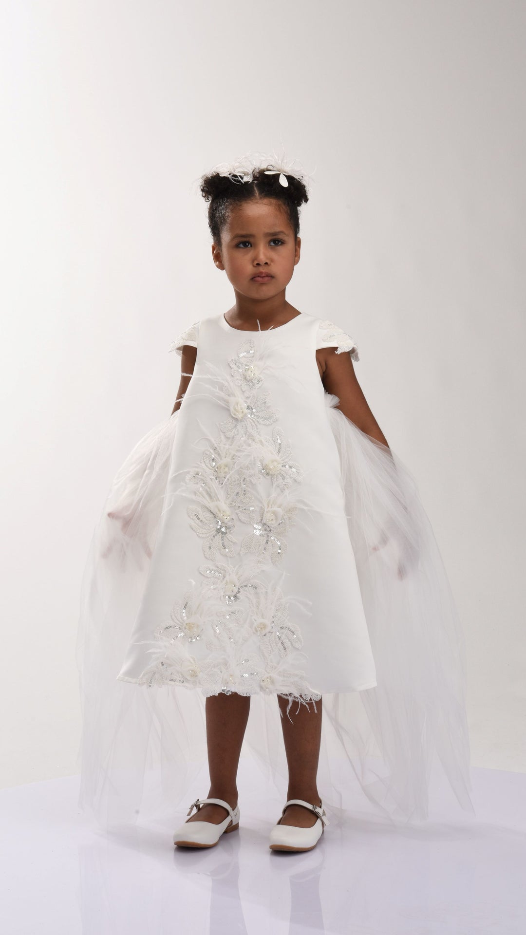 White Solana Floral Overlay Dress