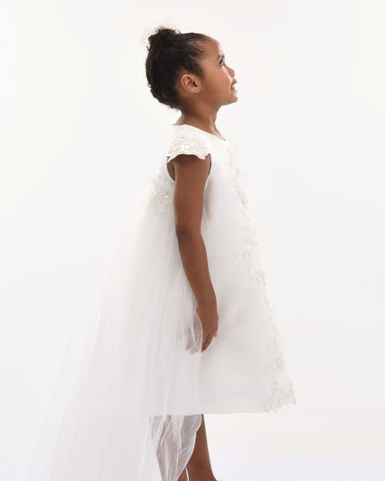 White Solana Floral Overlay Dress