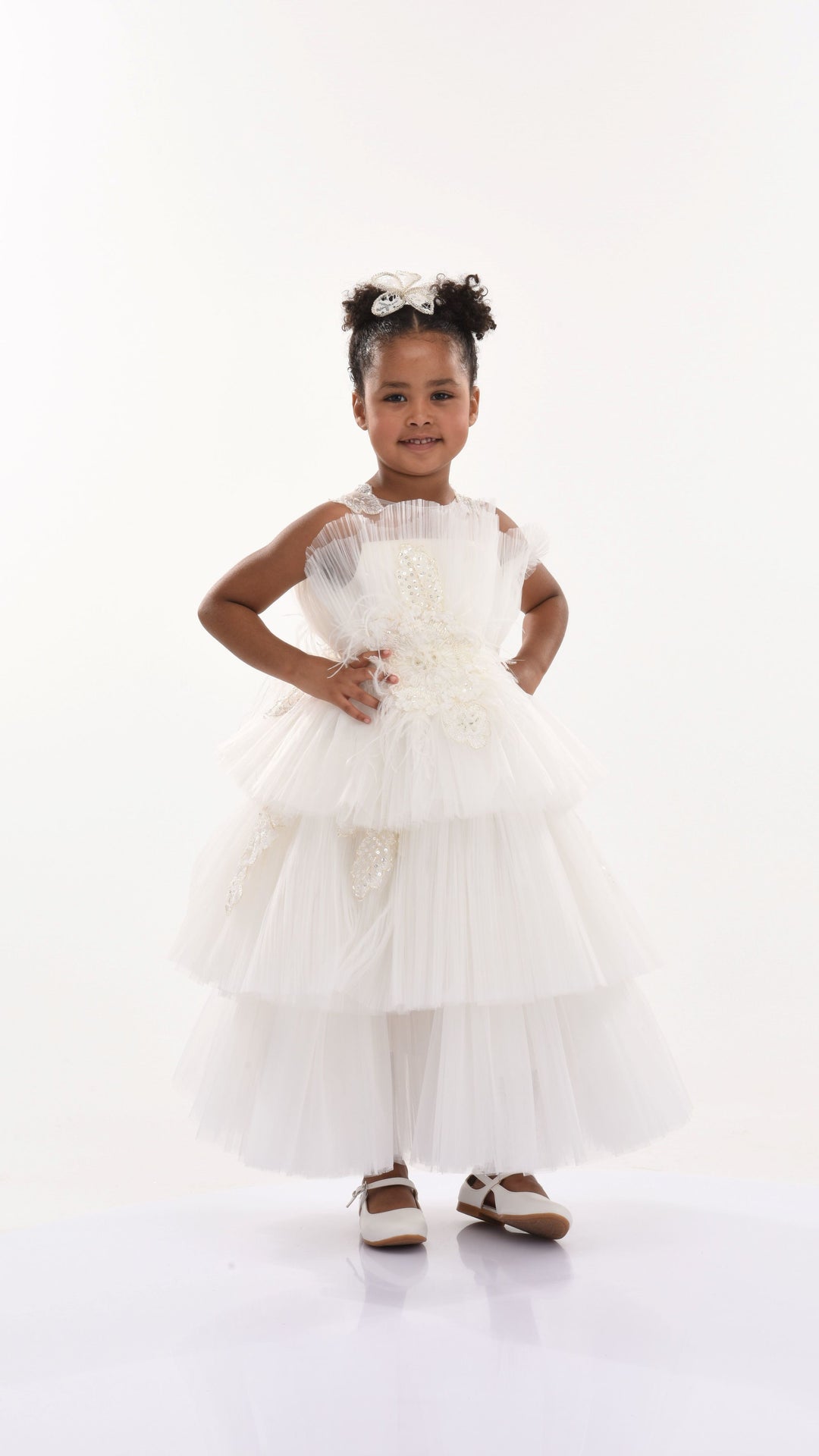 White Zayante Tiered Dress