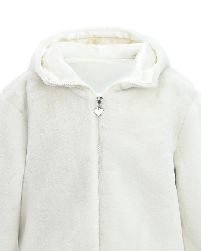 kids atelier tulleen Plush Hooded Jacket