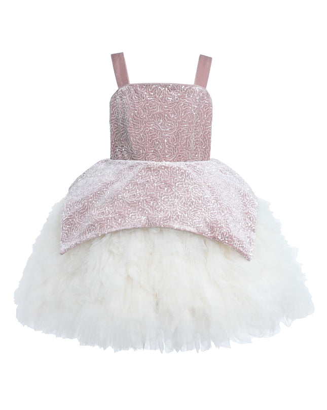 kids atelier tulleen Pink Glitter & Tulle Celebration Dress