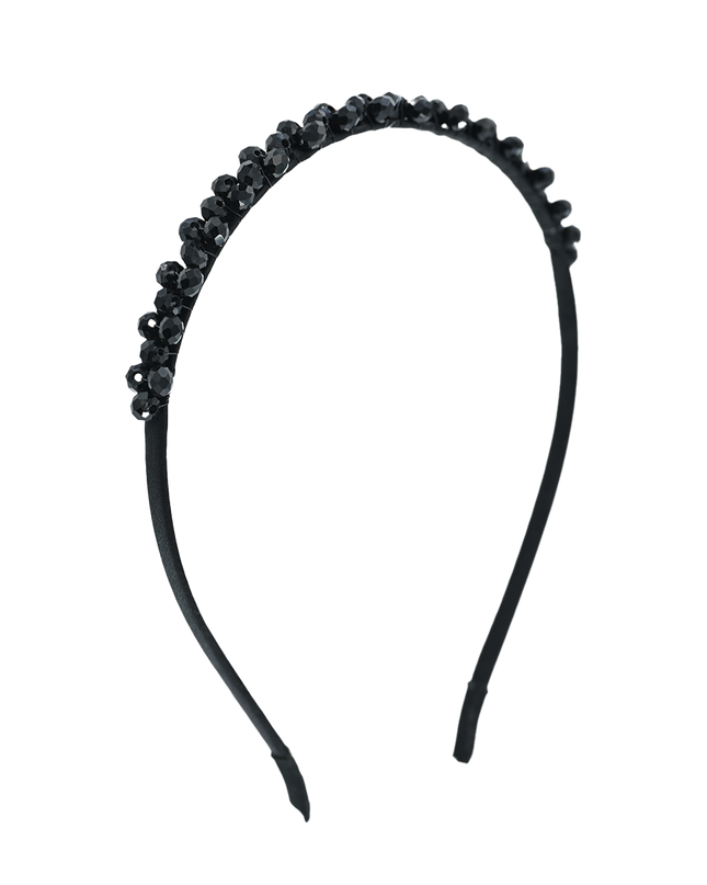 Black Onyx Clover Headband