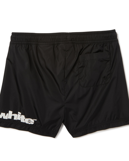 Kids Atelier-Off White-Black Off Split Swim Shorts