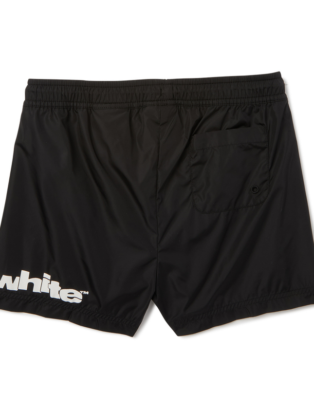 Kids Atelier-Off White-Black Off Split Swim Shorts