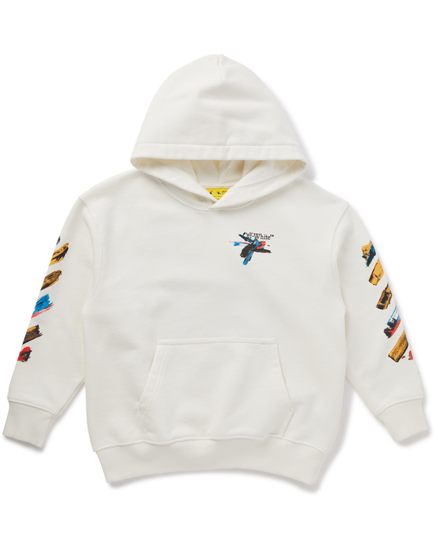 Kids Atelier-Off White-White Paint Arrow Hoodie