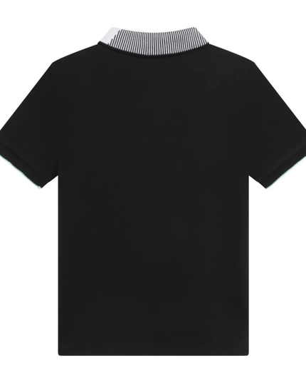 Kids Atelier-Boss-Black Short Sleeve Polo T-Shirt
