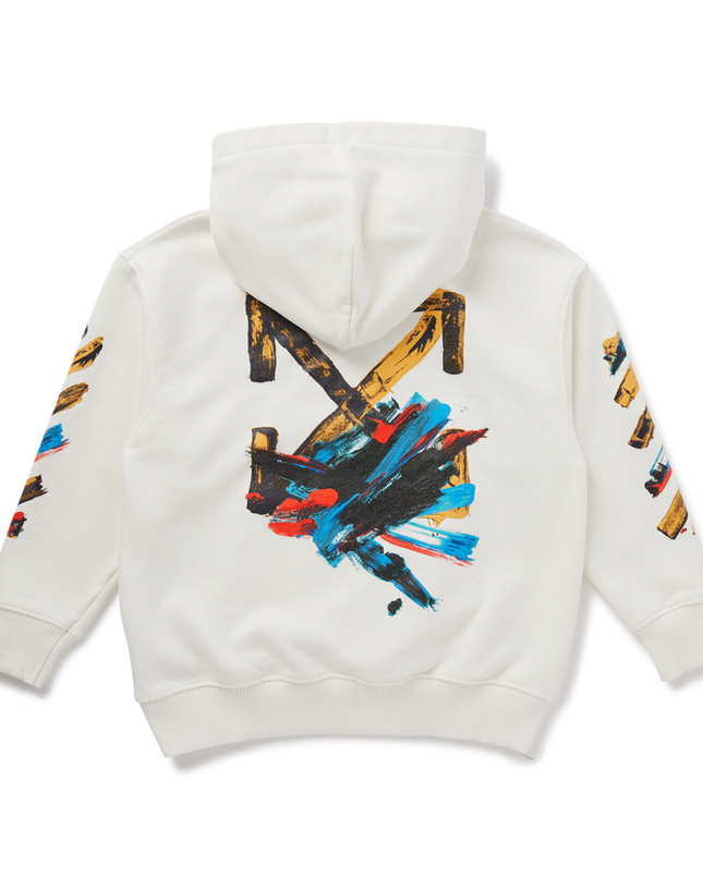 Kids Atelier-Off White-White Paint Arrow Hoodie