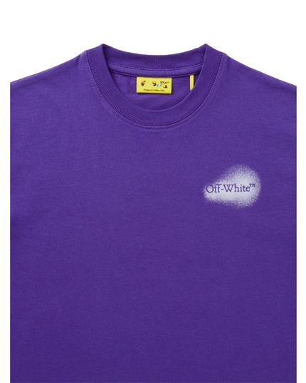 Kids atelier-Off White-Purple Arrow Spray T-shirt