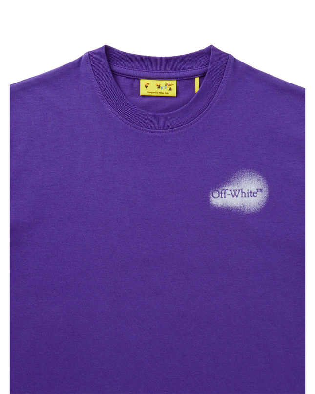Kids atelier-Off White-Purple Arrow Spray T-shirt