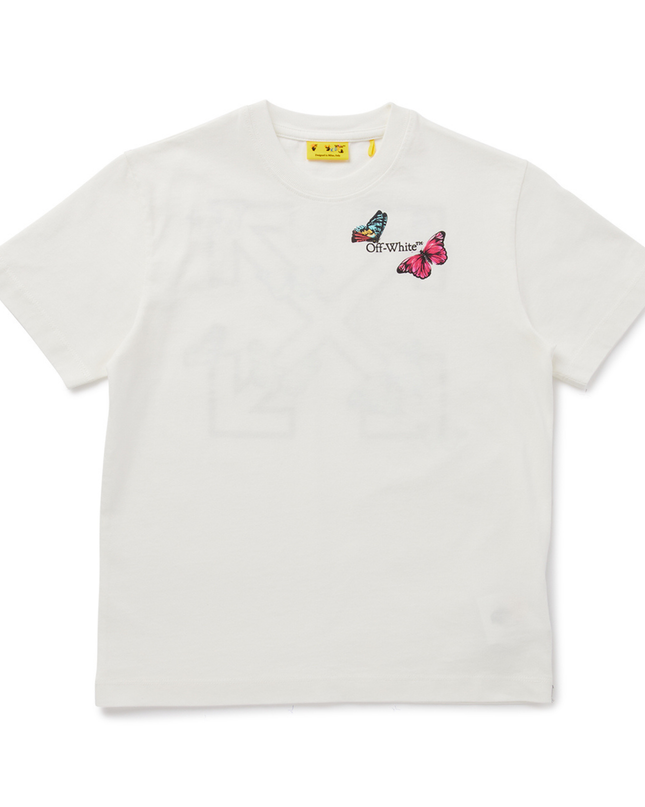 Kids Atelier-Off White-White Butterfly Arrow T-shirt
