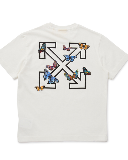 Kids Atelier-Off White-White Butterfly Arrow T-shirt