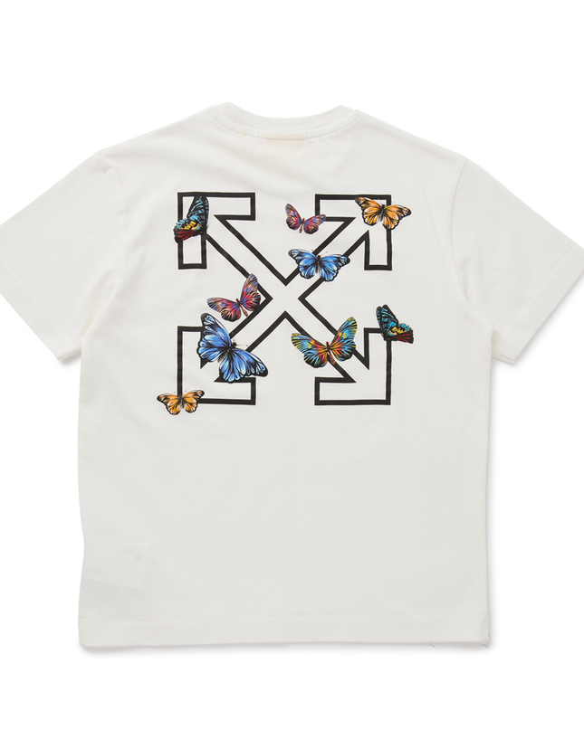 Kids Atelier-Off White-White Butterfly Arrow T-shirt