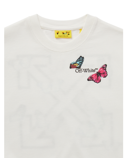 Kids Atelier-Off White-White Butterfly Arrow T-shirt