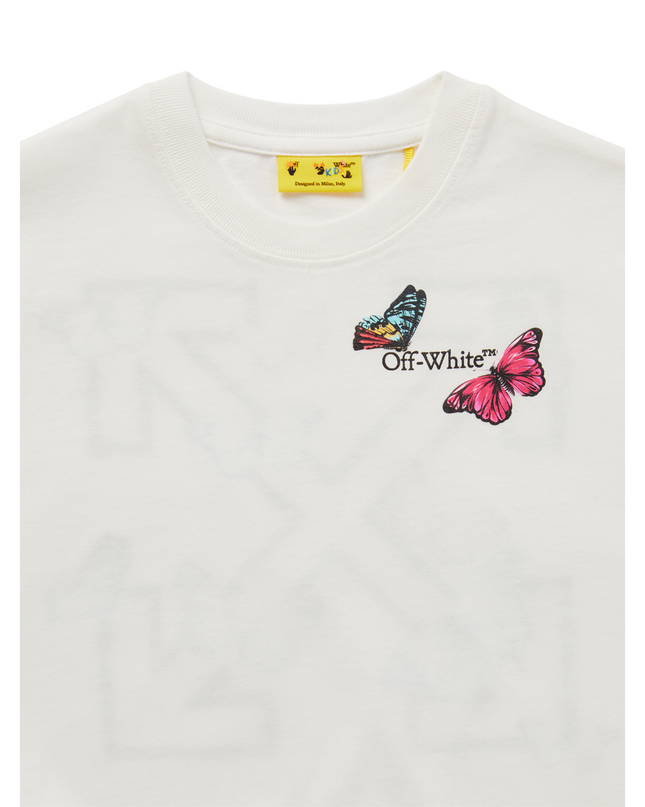 Kids Atelier-Off White-White Butterfly Arrow T-shirt