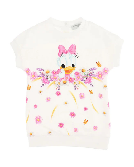 White Floral Embroidered Sweatshirt