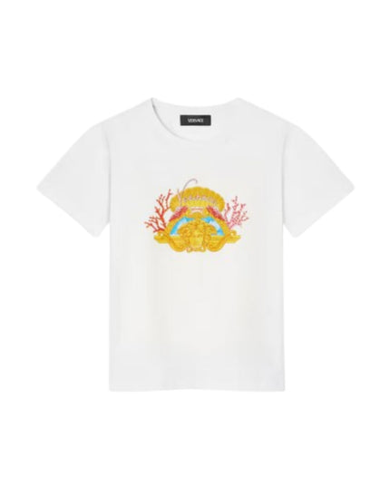 kidsatelier-versace-Studded-Medusa-Coral-Kids-T-Shirt
