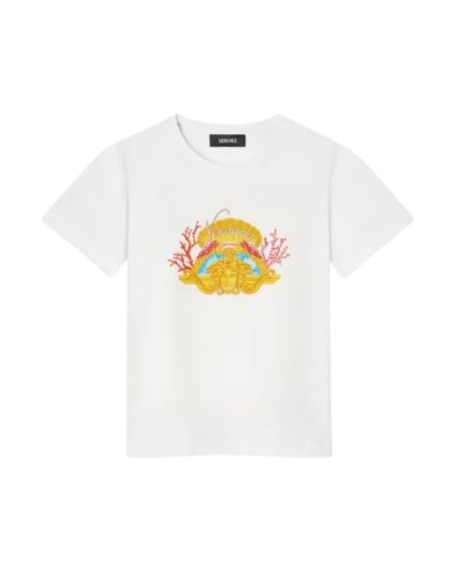 kidsatelier-versace-Studded-Medusa-Coral-Kids-T-Shirt